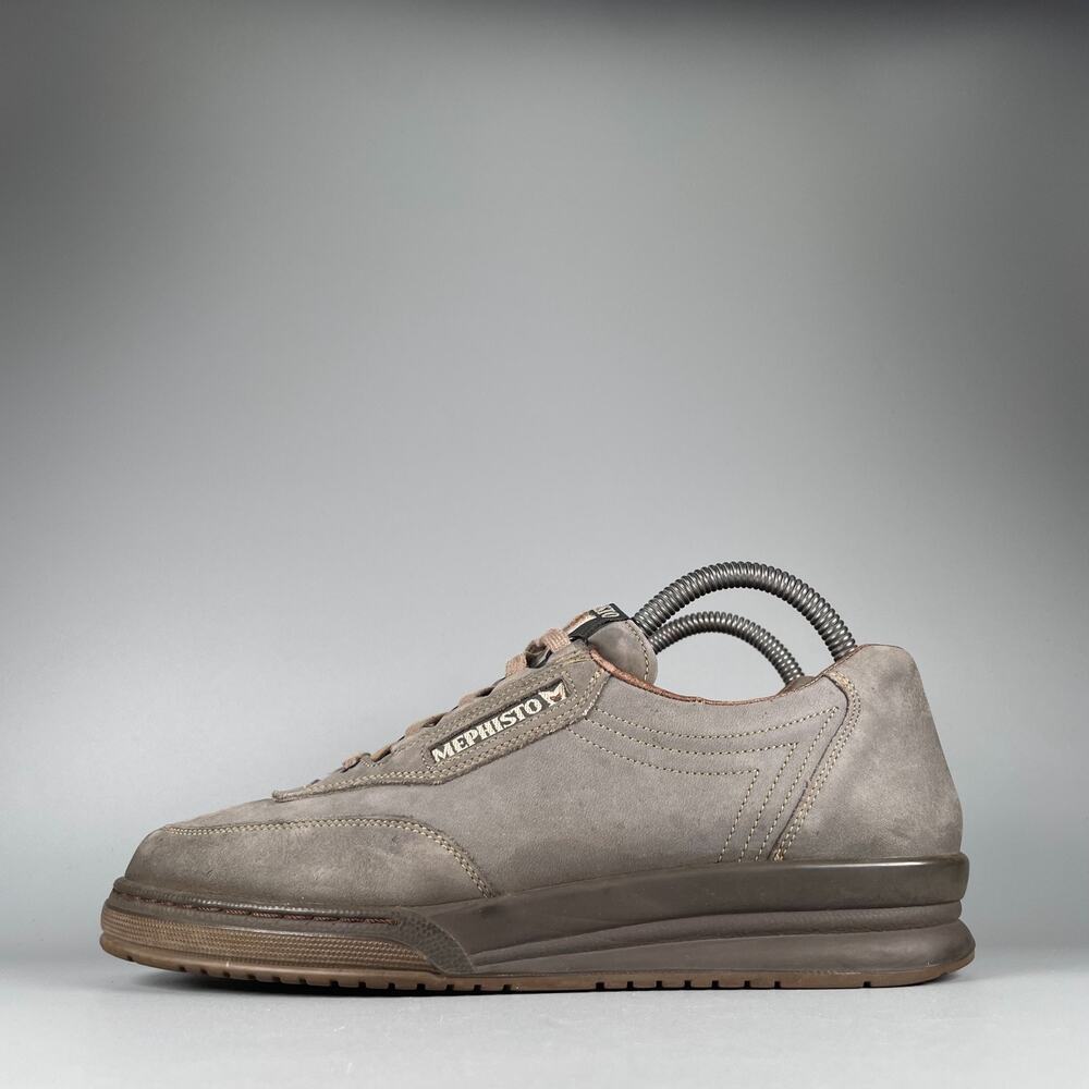 Mephisto Match Olive Green Men's 8.5 N Gray Nubuck Leather Sneaker Athletic Shoe